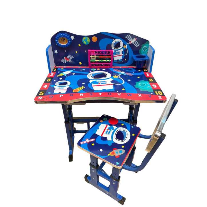 Set Birou Si Scaunel Ergonomic Copii, Material Din Lemn Cu Structura Metalica, Astronaut, B3 Set Birou Si Scaunel Ergonomic Copii, Material Din Lemn Cu Structura Metalica, Astronaut, B3