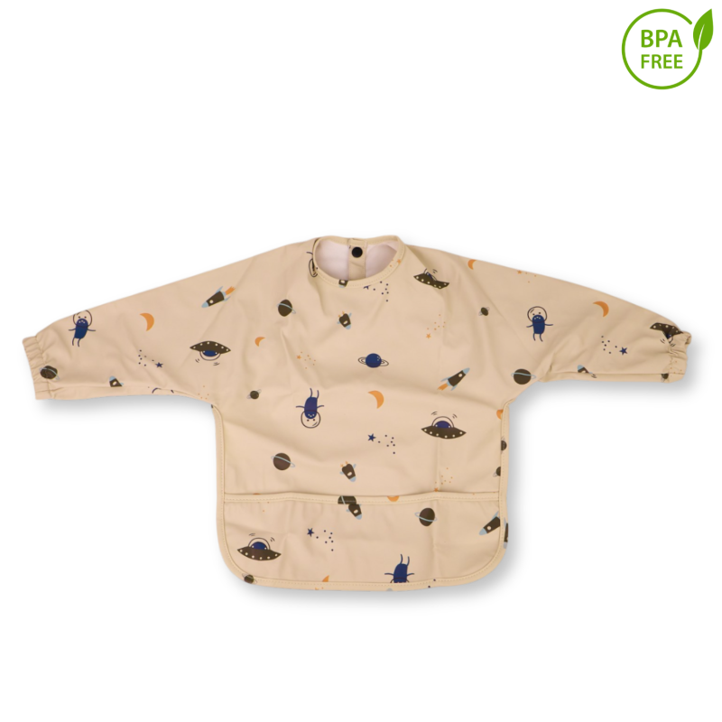 Baveta Cu Maneci Lungi Pentru Copii, Bej , STR-X | BabyRoll.ro