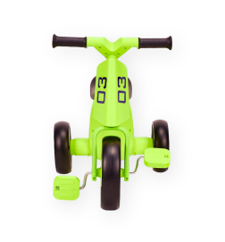 Tricicleta Copii Cu Pedale, Trei Roti, Cadru Plastic, Muzica Si Lumini, 1-6 Ani, Pentru Interior/Exterior, Verde - BBC03