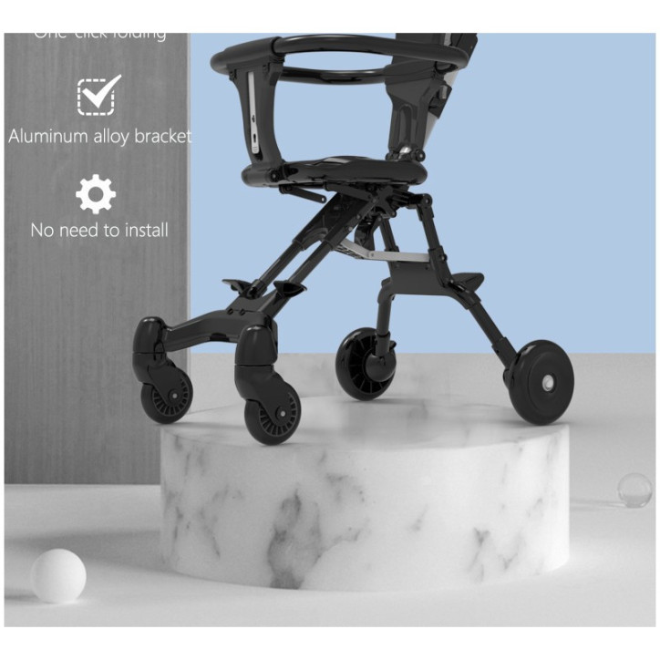 Carucior Sport Bebe, Pliabil, Negru, Varsta 1-4 Ani - TIB3