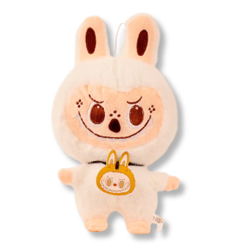 Jucarie De Plus Labubu 25 cm , Alb | BabyRoll.ro