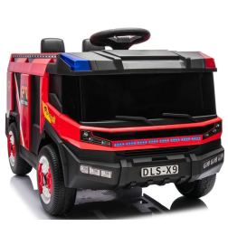 Masina De Pompieri Electrica Pentru Copii, 2 ani+, Cu telecomanda, Baterie 12V4.5AH, 2 locuri, Lumini si difuzor - DLS-X9