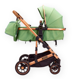 Carucior Copii 3 in 1 Cu Landou Si Scoica, 0-36 Luni, Verde - CRT22 | BabyRoll.ro
