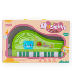 Jucarie Pian Muzical Pentru Copii , 3 + Ani , Sunete De Animale , Verde - PIA6 | BabyRoll.ro