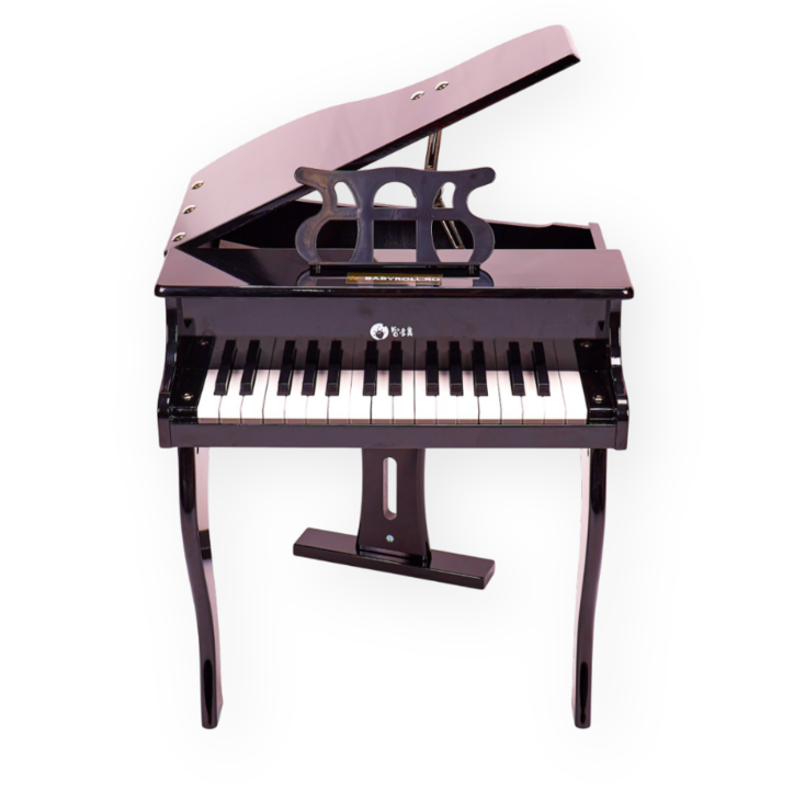 Pian Din Lemn Cu Scaunel Pentru Copii, 30 Clape, 52x50x50cm, Suport Pentru Partituri, Negru - PNY27 Pian Din Lemn Cu Scaunel Pentru Copii, 30 Clape, 52x50x50cm, Suport Pentru Partituri, Negru - PNY27