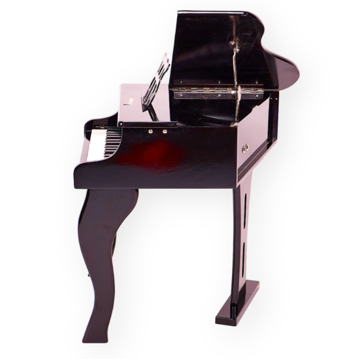 Pian Din Lemn Cu Scaunel Pentru Copii, 30 Clape, 52x50x50cm, Suport Pentru Partituri, Negru - PNY27 Pian Din Lemn Cu Scaunel Pentru Copii, 30 Clape, 52x50x50cm, Suport Pentru Partituri, Negru - PNY27