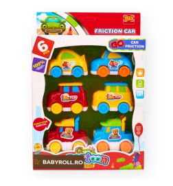 Set 6 Masinute Pentru Copii, 3+ Ani, Multicolore - MSN0