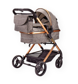 Carucior Copii 2 in 1, Landoul Transformabil, 0-36 Luni, Gri - EST2 | BabyRoll.ro