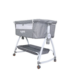 Patut Copii 2 In 1 U-Grow, 0+ Luni, 6 Trepte De Inaltime, Functie Leagan, Gri - BB818 | BabyRoll.ro