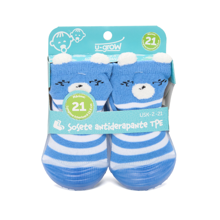 Sosete Antiderapante Pentru Copii U-Grow, Bleo - USKB