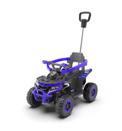 ATV Electric 2in1 Cu Maner De Impins Si Telecomanda, Albastru, Muzica, Lumini - 916TV