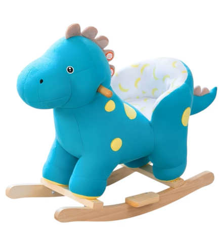 Balansoar Cu Spatar Pentru Copii, Bleo, Dinozaur, 2In1, Muzica, +12 Luni - DNZ52