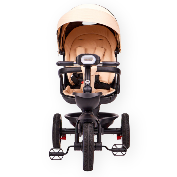 Tricicleta Copii, Cu Pozitie De Somn, Scaun Reversibil, Crem - LS46