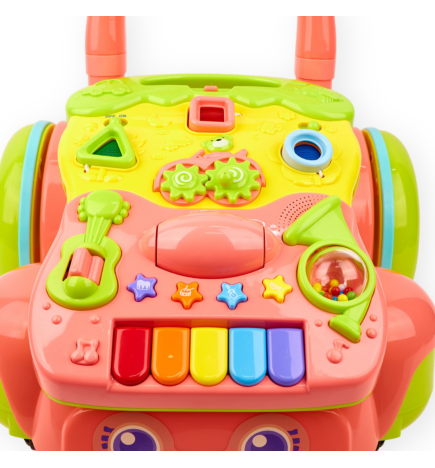 Antepremergator Muzical 2 In 1, Interactiv, 6 luni+, Roz - 6218C