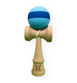 Jucarie Kendama X Originala, Lemn, 9+ Ani, Albastru | BabyRoll.ro