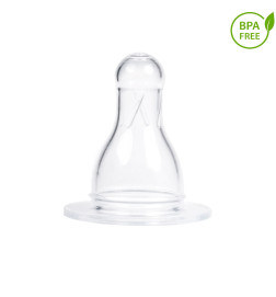 Set 2 Tetine Din Silicon Canpol Babies, 12+ Luni, BPA Free, Transparent - 7719A | BabyRoll.ro