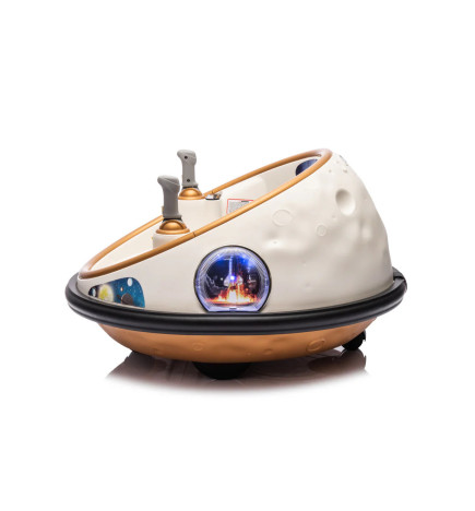 Masinuta Electrica Bumper Car, Auriu, 2 Joystick-uri, Lumini, Centura De Siguranta, Telecomanda, 1-6 ani - DLS-K1