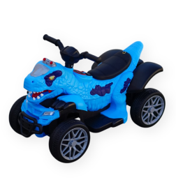 ATV Electric Pentru Copii, Dinozaur T-REX, 2-4 Ani, 35W, 6V, Albastru - 1128H | BabyRoll.ro