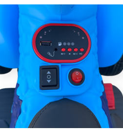 ATV Electric Pentru Copii, Dinozaur T-REX, 2-4 Ani, 35W, 6V, Albastru - 1128H | BabyRoll.ro