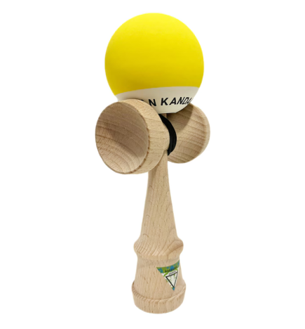 Jucarie Kendama, 9+ Ani,18 CM, Lemn, Galben