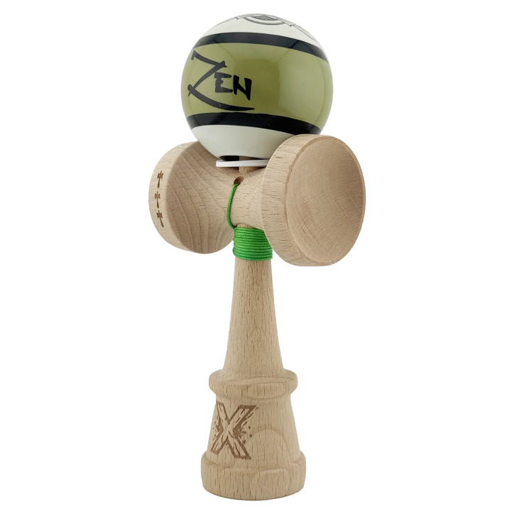 Jucarie Kendama X ZEN ORIGINALA, Profesionala, 9+ Ani,18 CM, 210g, Lemn, Verde