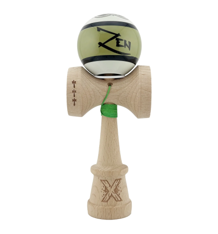 Jucarie Kendama X ZEN ORIGINALA, Profesionala, 9+ Ani,18 CM, 210g, Lemn, Verde