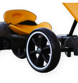 Kart Electric Pliabil Pentru Copii, 3-7 Ani, Lumini,12V, 8Ah, Galben - CAR12 | BabyRoll.ro