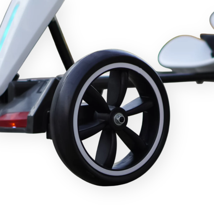 Kart Electric Pliabil Pentru Copii, 3-7 Ani, Lumini,12V, 8Ah, Alb - CAR12