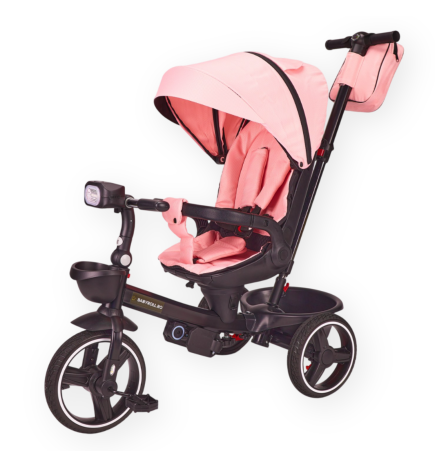 Tricicleta Copii, Cu Pozitie De Somn, Scaun Reversibil, Roz - LS46 | BabyRoll.ro